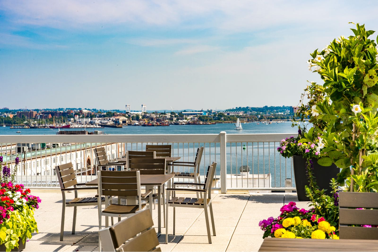 Stunning water views from our rooftop deck