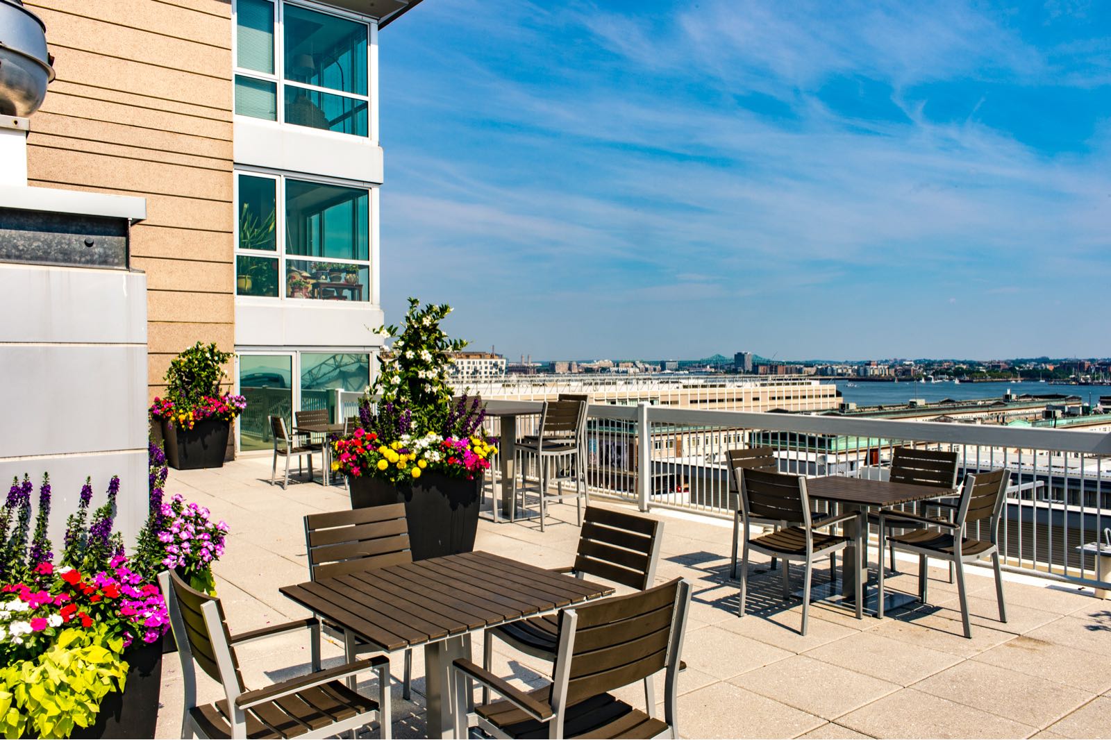 Water views from the roof deck
