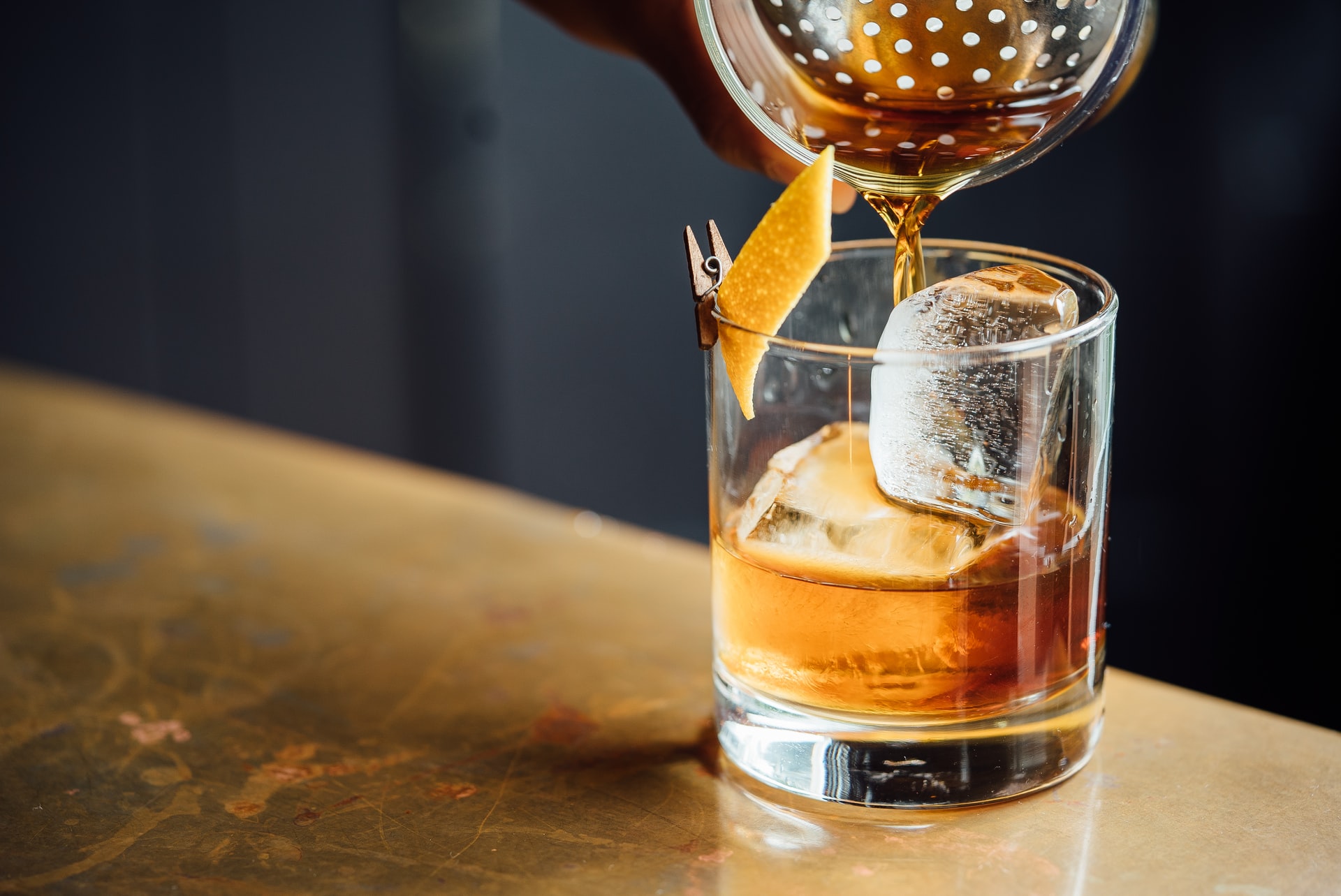 Pouring cocktail